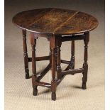 A Small Early 18th Century Joined Oak Gateleg Table of fine colour and patination.