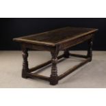 A Mid 17th Century Oak Refectory Table.