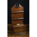 A Late 18th Century Boarded Oak Spoon Rack.