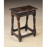 A 17th Century Oak Joint Stool.