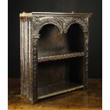 A 17th Century Boarded Oak Glass Case of dark rich colour.