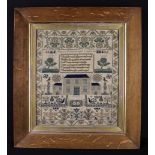 A Very Fine and Beautifully Worked Scottish 'House' Sampler, by Agnes Johnson aged 11 years, 1831.