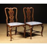 A Pair of Georgian Walnut Side Chairs.
