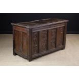 A 17th Century Oak Coffer, North European, possibly German,