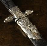 An 18th Century Silver Mounted Hunting Knife.