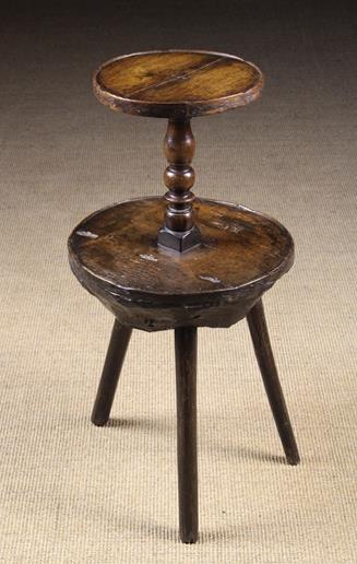 A Rustic Two Tiered Oak Table Circa 1700.