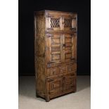 A 17th/18th Century Spanish Fruitwood Hutch with original ironwork.