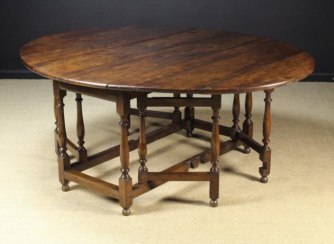 A Large 18th Century Yew-tree Gateleg Table.
