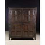 A Late 17th/Early 18th Century Joined Oak Cupboard in Two Sections.