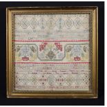 An Attractive Mid 18th Century Sampler,