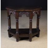 A 17th Century Oak Credence Table.