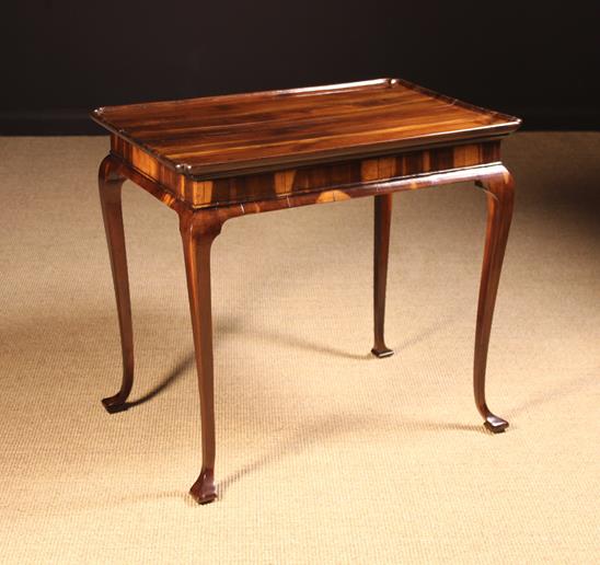 A Fine & Rare Laburnum Table, Circa 1715. The striped timbers of rich contrasting colours.