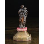 A Small 17th Century Boxwood Carving of Virgin & Child,