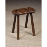 A 19th Century Country Stool. The thick