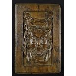 A 17th Century Flemish Oak Panel carved