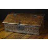 An Early 18th Century Boarded Oak Desk Box.