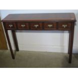 A mahogany hall table with five drawers - Width 107cm x Height 77cm