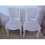 A pair of Laura Ashley French style upholstered side chairs