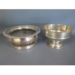 A silver footed bowl - Weight approx.