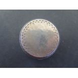 A silver Liberty pill box - Diameter 5cm - approx weight 1 troy ox, 31.