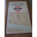 An Underground poster - Monument Station District with 1/4 mile radius - 36-3479-100 Stanfords