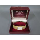 A gents Rotary gold plated dress watch in working order with its original box and in good condition