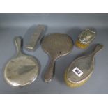 Two silver back mirrors,