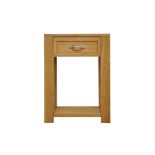 A new oak one drawer console table - Width 55cm x Depth 30cm x Height 77cm