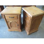 A pair of bedside chests - Height 71cm x 46cm x Width 38cm