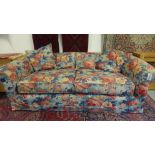 A Clement Jocyln large floral sofa in good condition with cushions - cost £2500 new - Width 235cm x