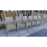 A set of six Bramblecrest Monaco armchairs - no cushions