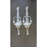 A pair of wall lights - Height 72cm