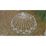 A metal work dome top for a garden feature in two parts - Diameter 112cm