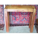 A hardwood Hall table - 76cm x 80cm x 30cm