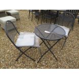 A Bramblecrest mesh bistro set - Please be aware all Bramblecrest furniture is ex display