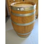 A polished hardwood barrel - Ideal for lamp table