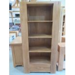 A new very good quality solid walnut bookcase - Width 92cm x Depth 42cm x Height 190cm