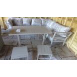 A Bramblecrest contemporary powder coated aluminium casual dining set