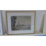 Arthur Edward Davies RBA 1893 to 1989 - Norwich Cathedral from Pulls Ferry - signed and dated 1964