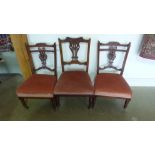 Three late Victorian nursing chairs (2 + 1)