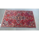 A handknotted woolen Hamadan rug - 1.40m x 0.