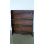 A 20th century mahogany open bookcase - Height 92cm x Width 76cm