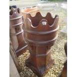 A 19th/20th century castle top chimney pot - Height 76cm