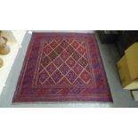 A hand knotted woolen Tribal Gazak rug - 115cm x 124cm