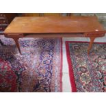 A retro hardwood coffee table with two drawers and an under tier - Height 50cm x 160cm x 60cm