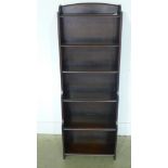 A 20th century waterfall bookcase - Height 130cm x Width 48cm