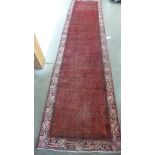 A handknotted woolen Araak runner - 3.62m x 0.