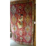 A hand knotted woolen Yallameh rug - 2.38m x 1.