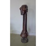 A large carved hardwood figure - Height 118cm