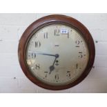Smiths English Clocks wall clock - 12 inch dial - with Government Broad Arrow dated London 1950 -